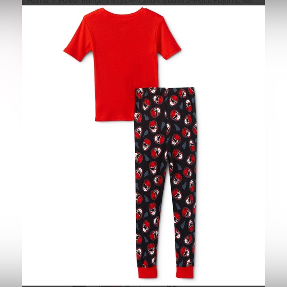 Power Ranger Kids Pajama Set - Red and Gray - Picture 4 of 4